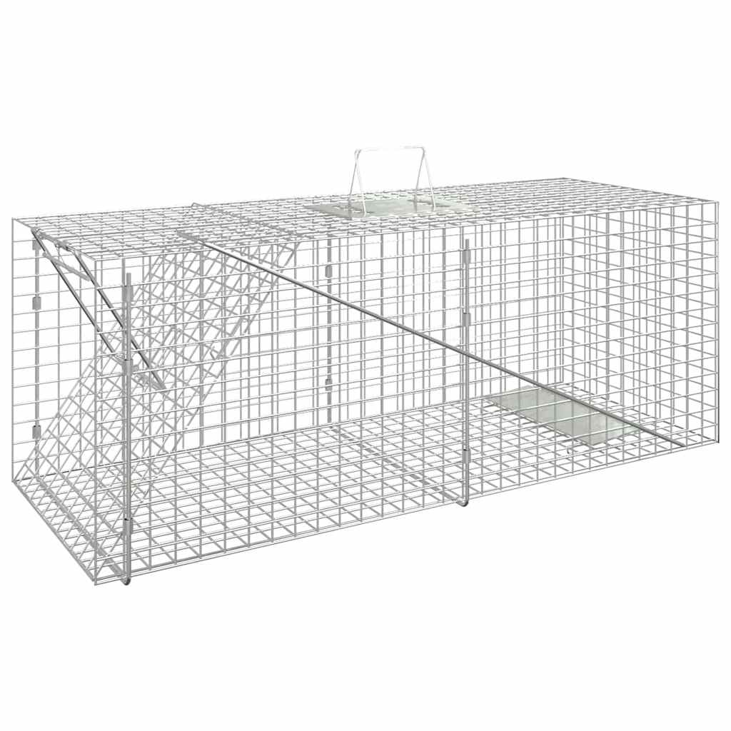 vidaXL Armadilha para animais 64,5x25x26,5 cm Ferro galvanizado